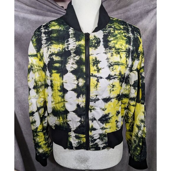 KTZ Tie Dye Black Yellow And White Lightweight Jacket Size Small - Picture 8 of 11